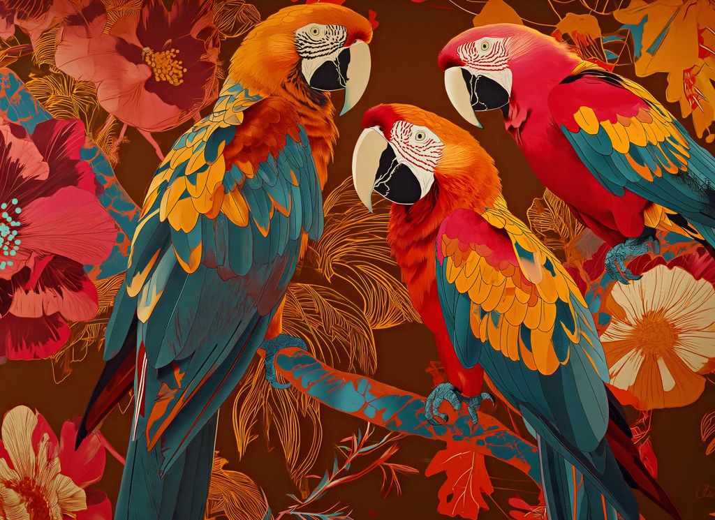 Plakat 55x40cm Bunte Aras