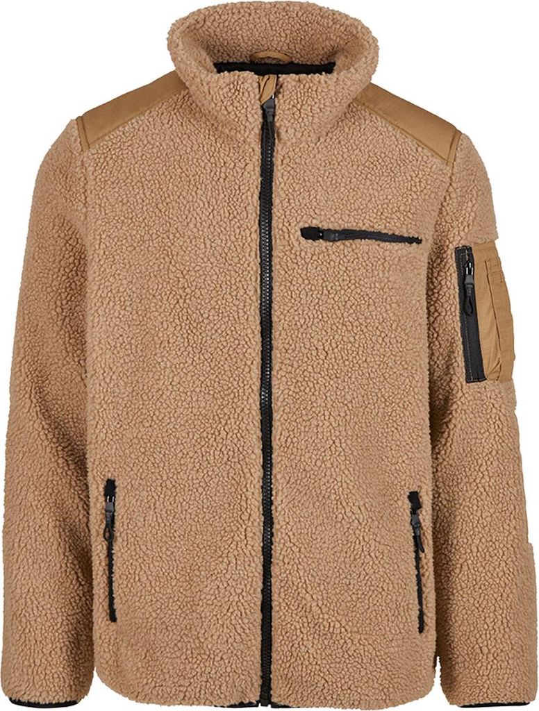 Brandit Übergangsjacke Herren Ramble Teddyfleece camel Basics 100% Polyester S