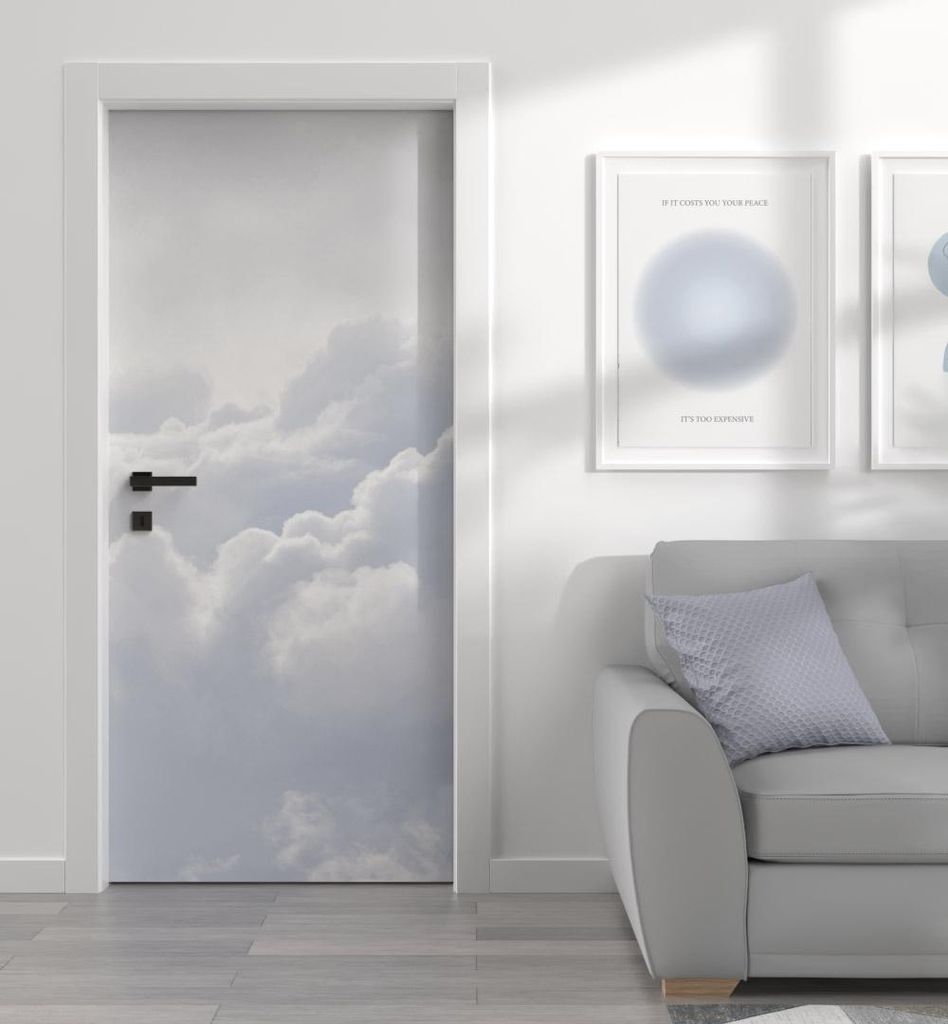 Türtapete Türposter Türfolie selbstklebend Wolken Produktbild 