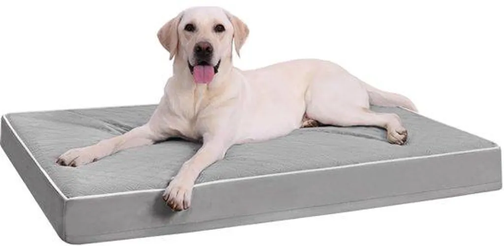 Matelas orthopédique grand chien déhoussable gris 111 cm spécial confort