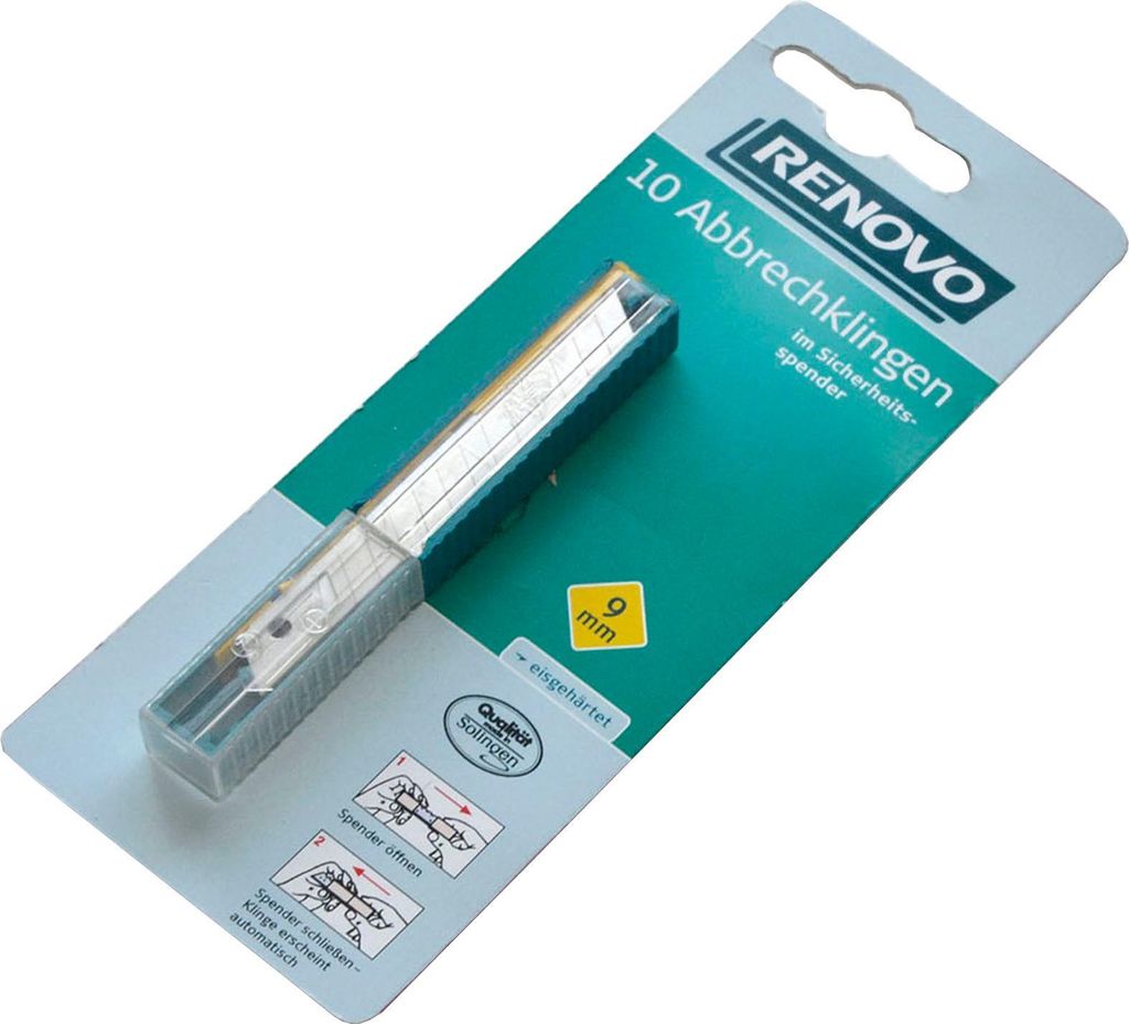 10 Abbrechklingen 9mm im Spender Produktbild 