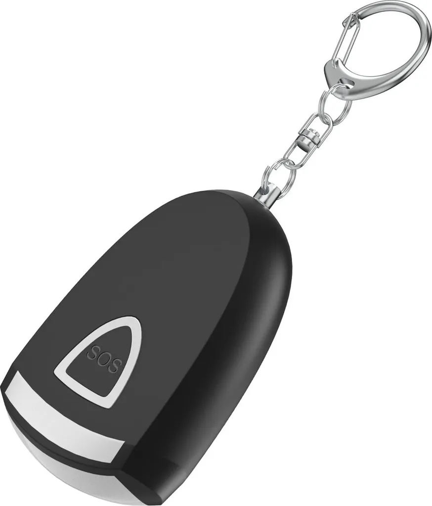 INF Security Alarm 130dB USB - Allarme Personale Hi-Tech LED SOS Nero