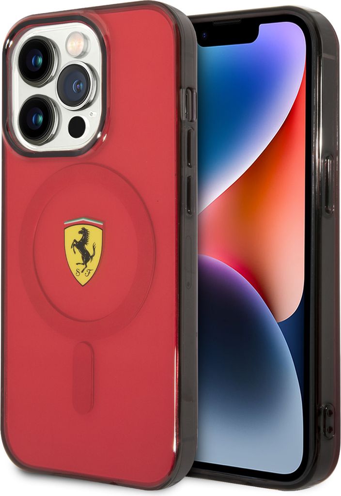 Ferrari Translucent MagSafe - iPhone 14 Pro Max Hülle (Rot) Produktbild 