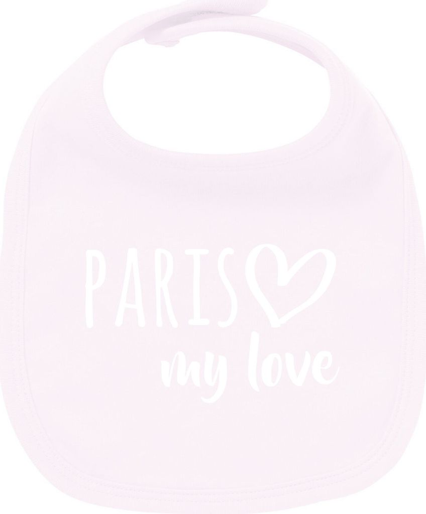 Huuraa Unisex Babylatz Paris my love Geschenk Babypink Baumwolle Paris Mitbringsel