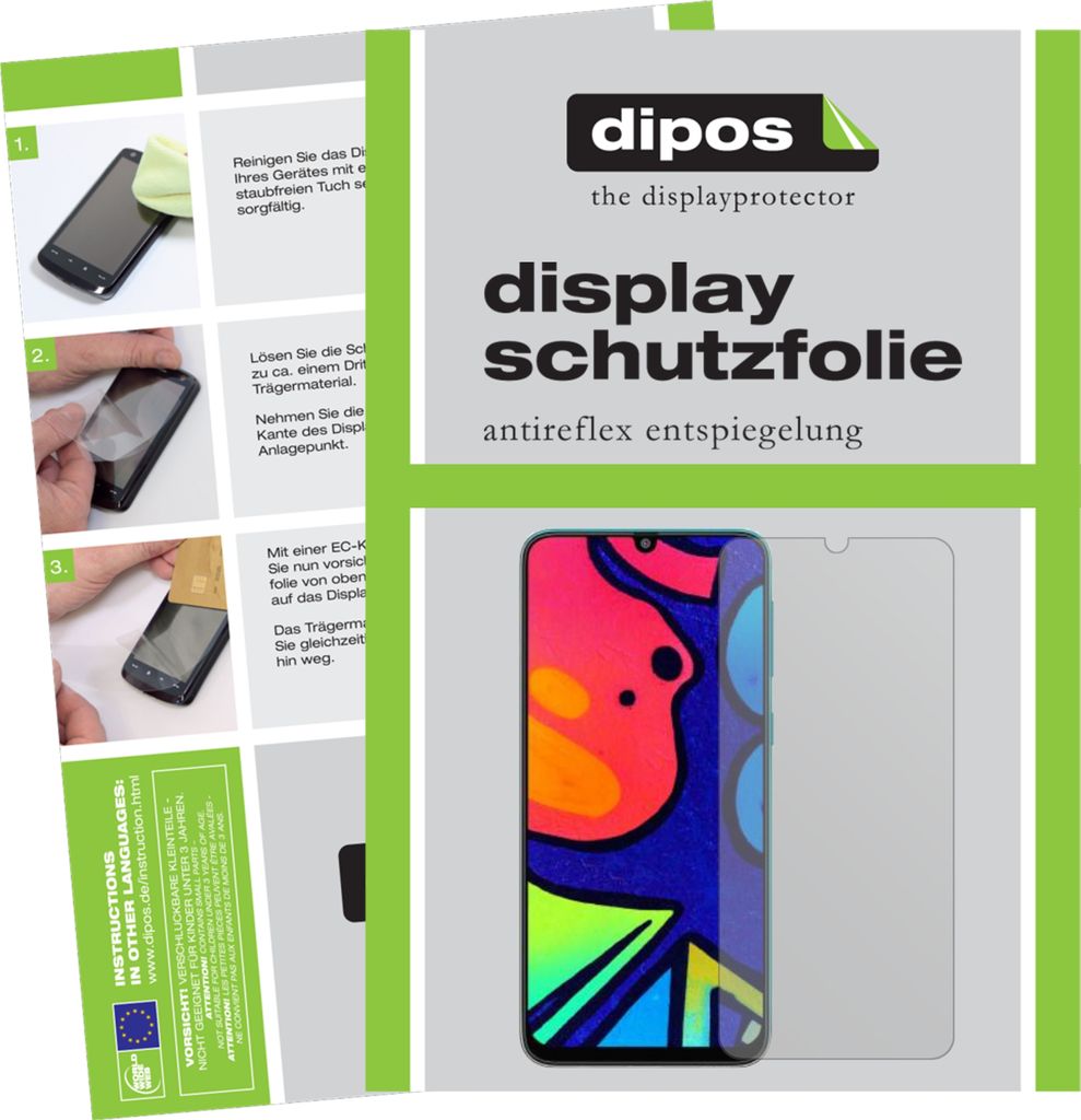 5x Schutzfolie für Samsung Galaxy F41 matt Displayschutzfolie Folie Display Schutz dipos