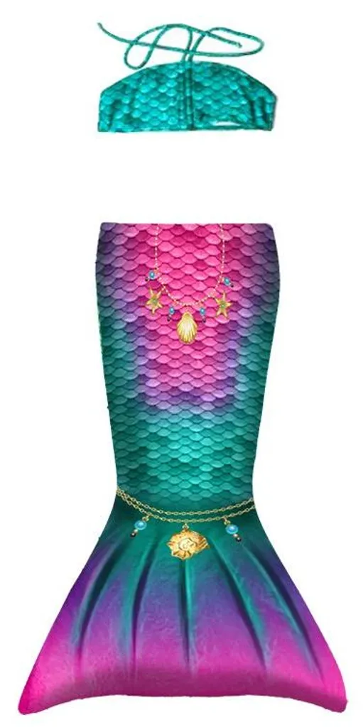 Queue de sirène Kuaki Star multicolore pour tout-petits, taille 2XS