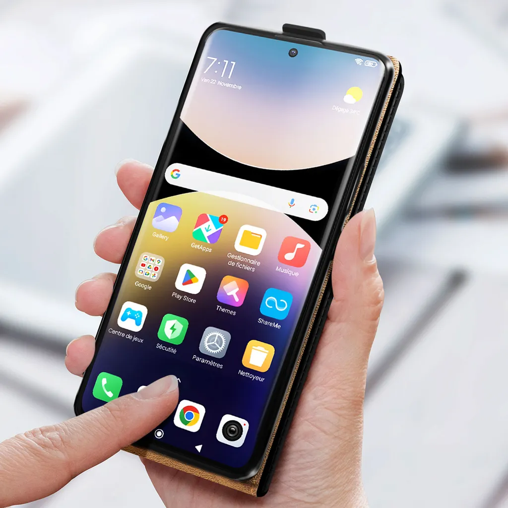 Custodia Verticale Redmi Note 14 Pro e Pro Plus Nera | Avizar Portacarte - 5