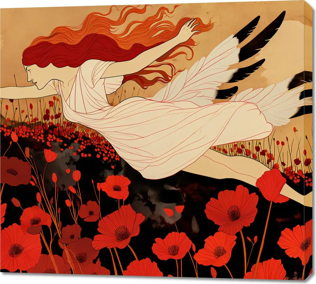 Toile imprimée Aura forgée dans le champ 100x90 cm - Art mural moderne
