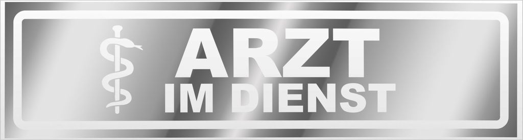 Kiwistar Arzt im Dienst Motiv 1 invertiert Magnetschild Schild magnetisch - 60cm Chrom - Magnetfolie für Auto PKW Kfz