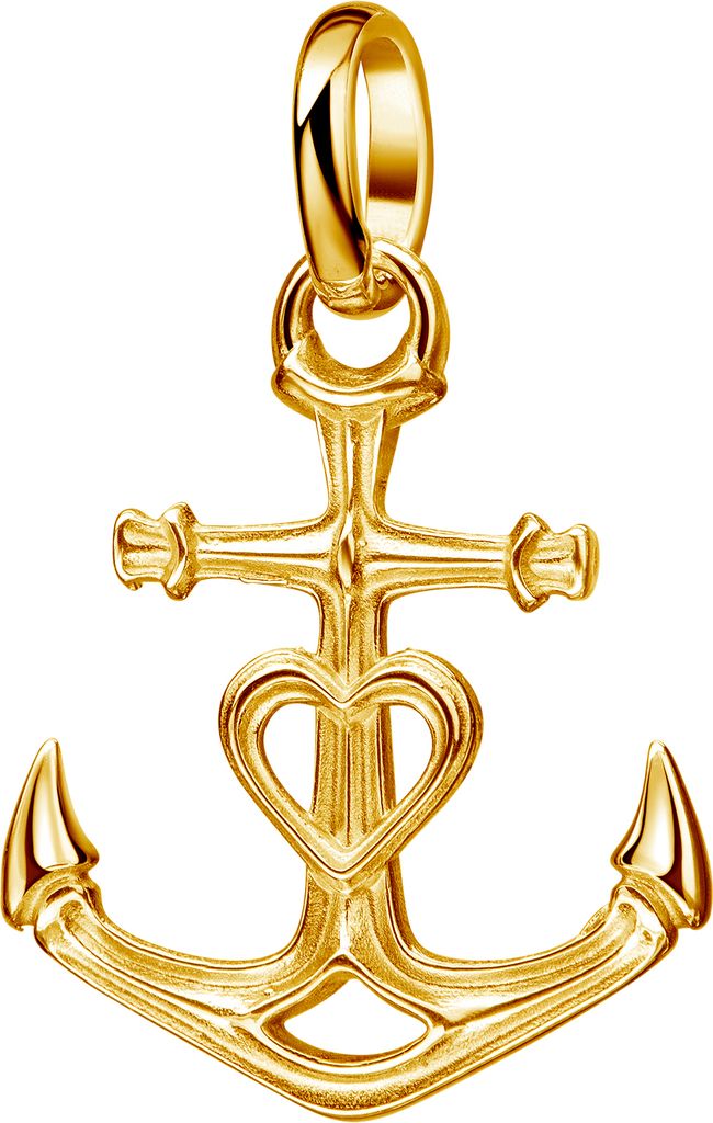 Anker Gold Anhänger Maritim 333 Gelbgold 8 Karat / 8K Gold für Damen,