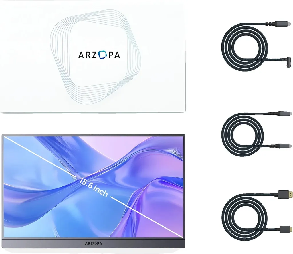 Moniteur portable IPS 1080P A1 Gris - Écran Ultra Léger avec HDR et USB-C