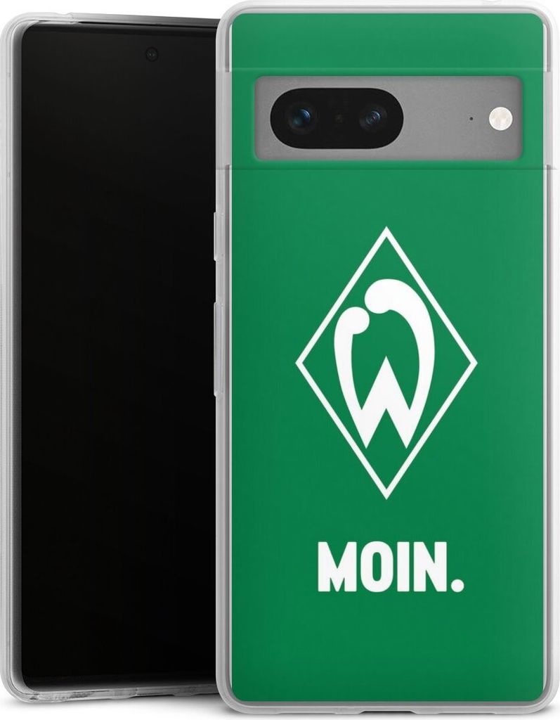DeinDesign Slim Hülle für Google Pixel 7 Silikon Case Ultra Dünn Handyhülle Moin Offizielles Lizenzprodukt SV Werder Bremen