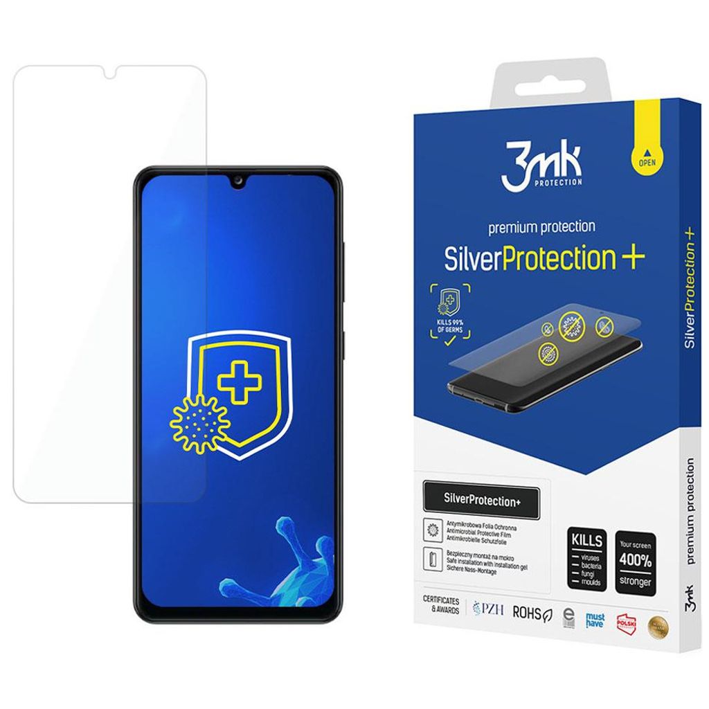 3mk Display Antimikrobielle Schutzfolie SilverProtection+ fr Samsung Galaxy A32 4G 0,21mm Self-Heal