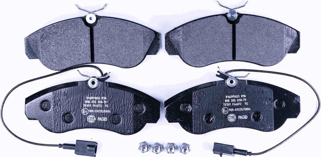 Bremsbelagsatz mit Verschleißwarnkontakt 19,7 mm HELLA für u.a. FIAT DUCATO