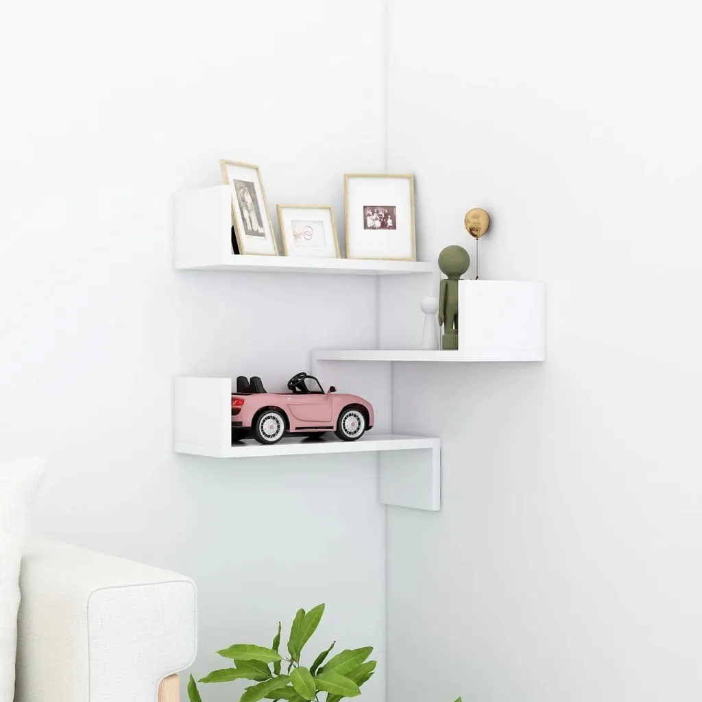 Scaffale Angolare Bianco Maison Exclusive 40x40x50 - Arredo Emozionale