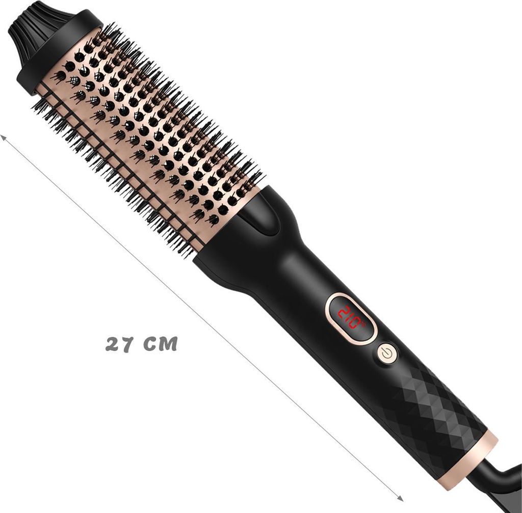 Thermobürste für den Blowout-Look, 1,5 Zoll große, mit negativen Ionen beheizte Rundbürste, Lockenbürste für Locken und Volumen, schnelles Au...