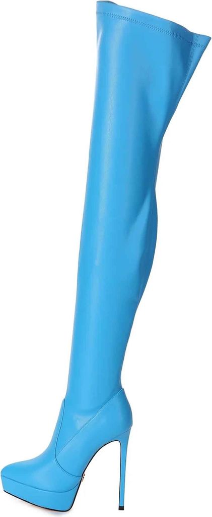 Giaro Stiefel in Übergrößen Blau SPIRE LIGHT BLUE MATTE große Damenschuhe