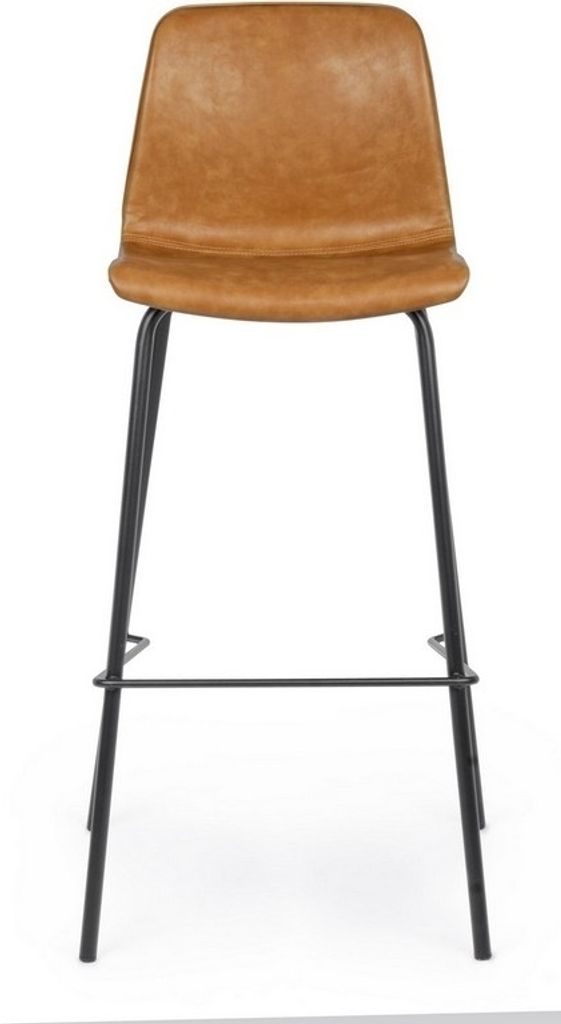 2er Set Barhocker Kyra 39 x 44 x 103,5 cm Stahl Polypropylen Braun