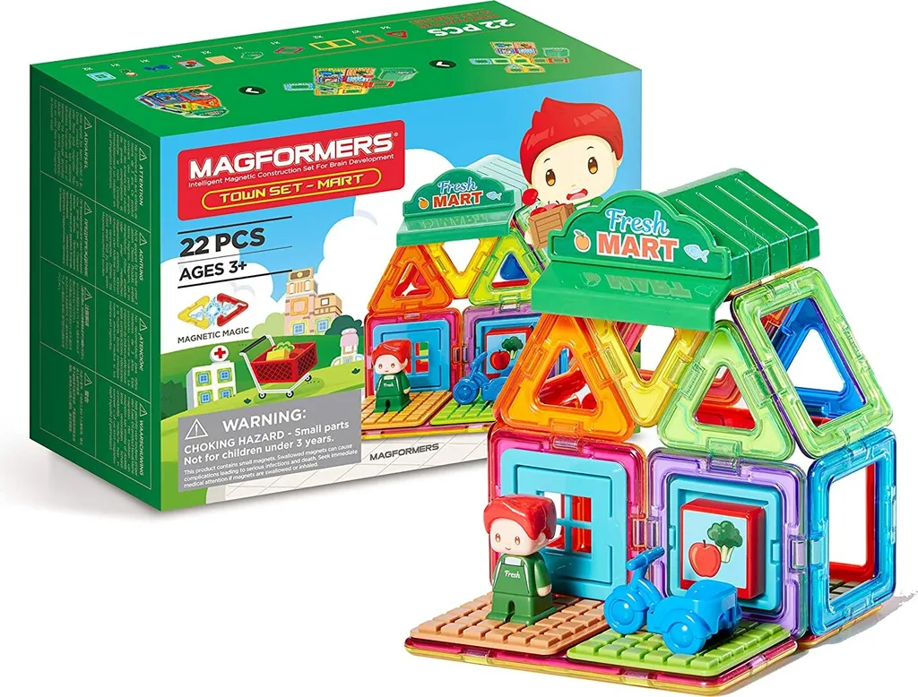 Magformers Town Set Mart 22 el. Jeu de Construction Aimanté pour Enfant