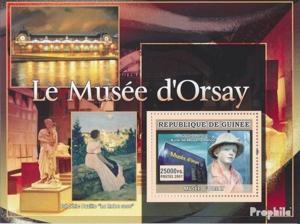 Briefmarken Guinea 2007 Mi Block 1274 (kompl. Ausgabe) postfrisch Das Musee dOrsay - Das rosa Kleid