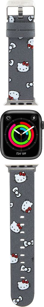 Hello Kitty Apple Watch Straps Heads and bows pettern - Silver