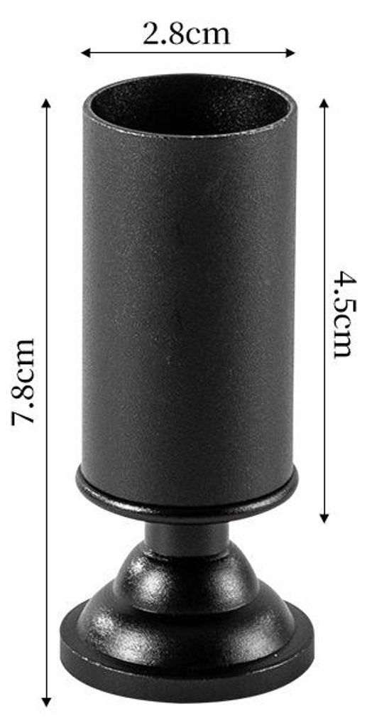 INF Zahnstocherhalter Aluminiumlegierung große Öffnung 7.8cm x 2.8cm Tisch Schwarz