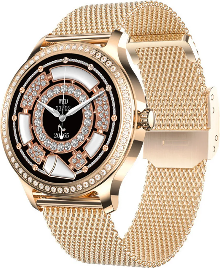 Smartwatch Donna Elegante 1.28" Impermeabile con Funzione Voce