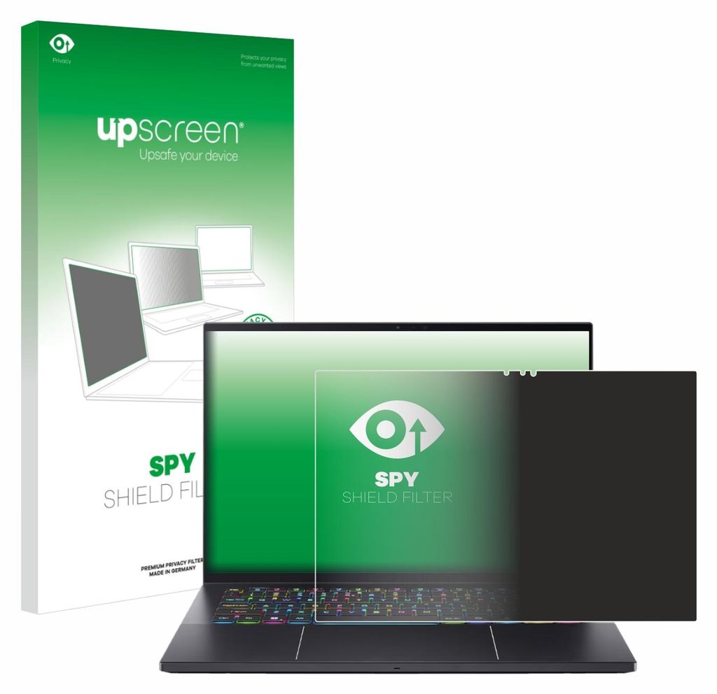 upscreen Blickschutzfilter für Acer Predator Triton 14 AI Anti-Spy Privacy Filter Sichtschutz Blaulicht-Schutz