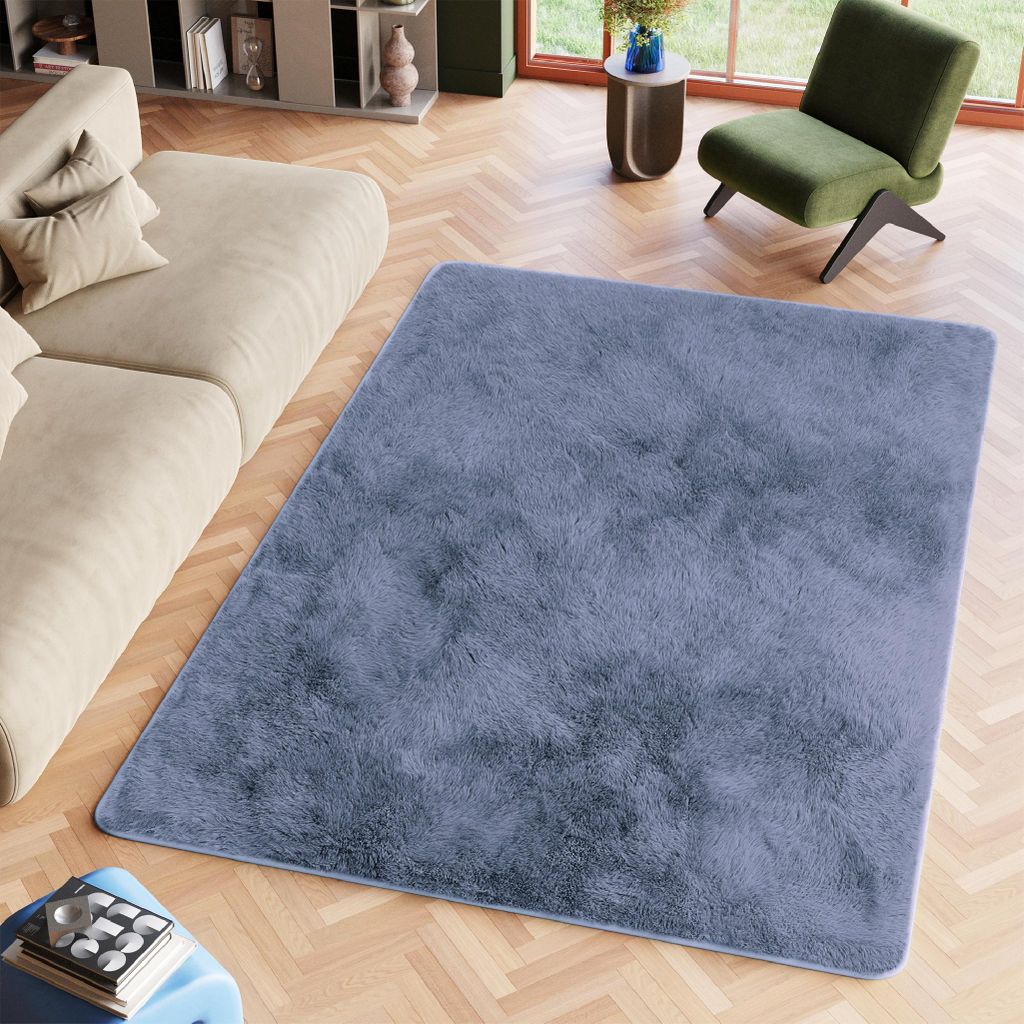 Tapiso Teppich SILK Modern Grau Wohnzimmer 120 x 170 cm