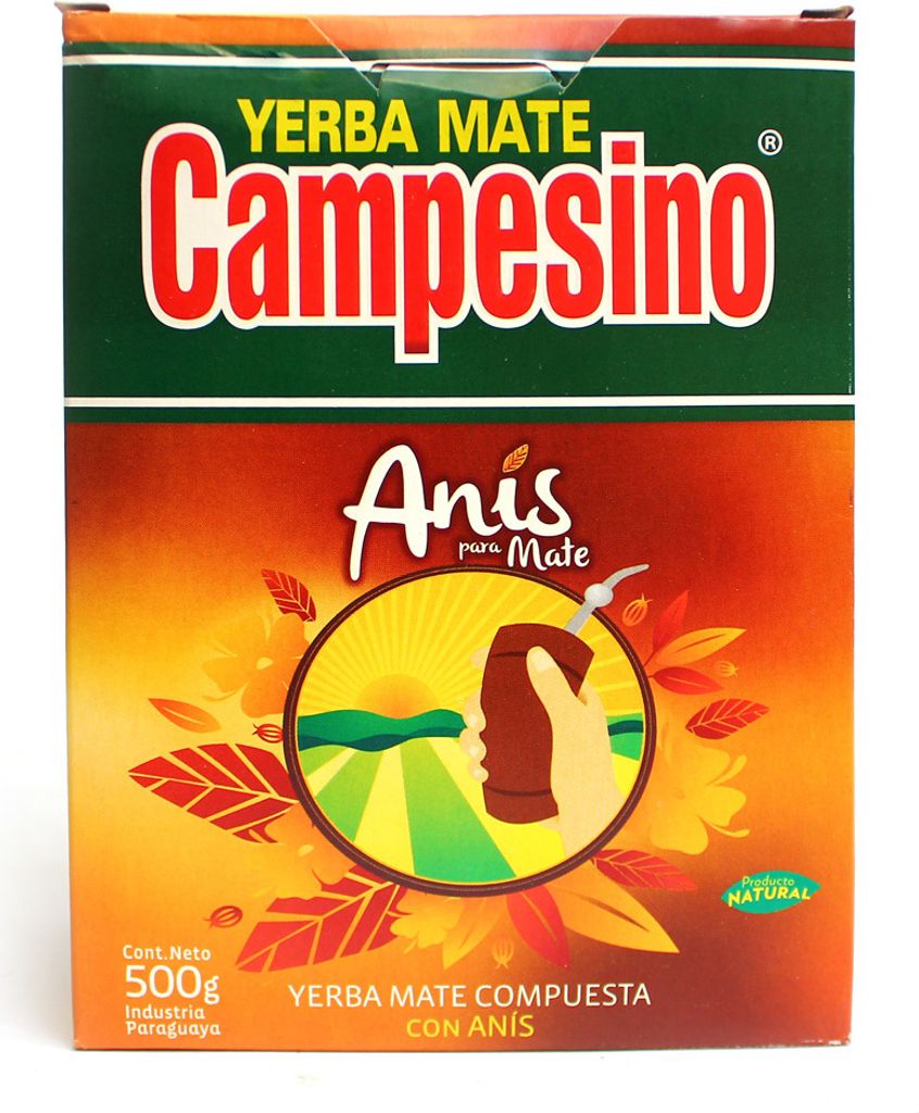Yerba Mate-Tee Campesino Anis 500g | Paraguayisch Mate Tee mit Anis aroma | Ohne künstliche Zusätze | Yerba Mate Tee loose leaf 0,5kg