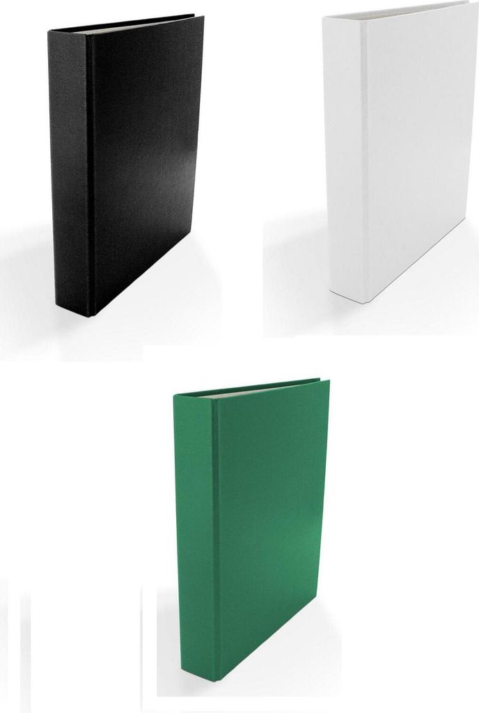 3x Ringbuch / DIN A5 / 4-Ring Ordner / Farbe: je 1x weiß, schwarz und grün