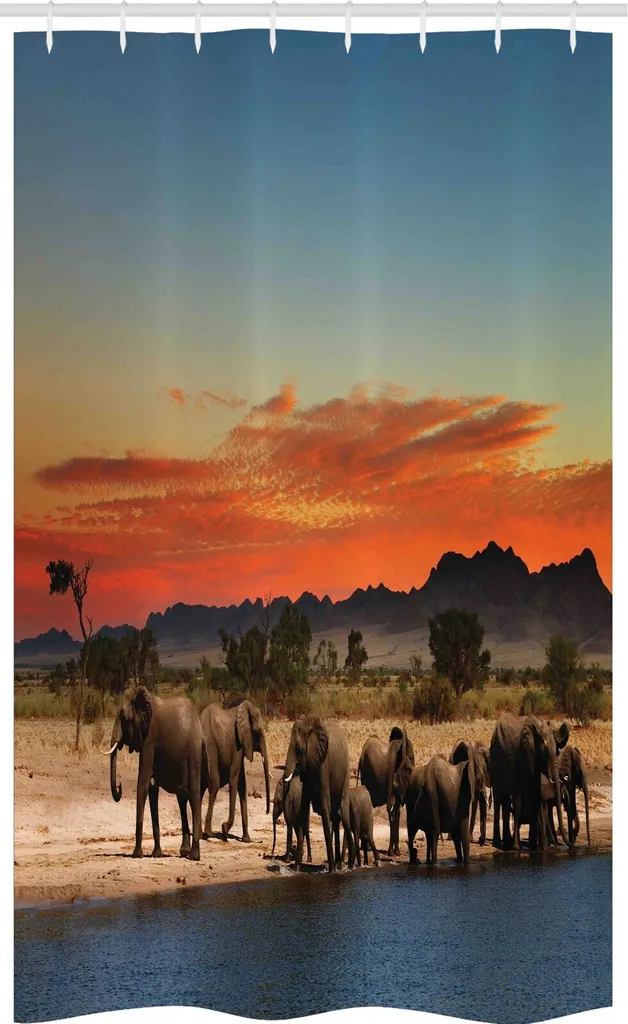 Tenda da Doccia Elefante Safari Wildlife 120x180 - Atmosfera Selvaggia