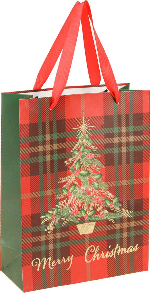 Geschenktüte Weihnachten 18x8x24cm mit Henkel und Motiv 1 Produktbild 2