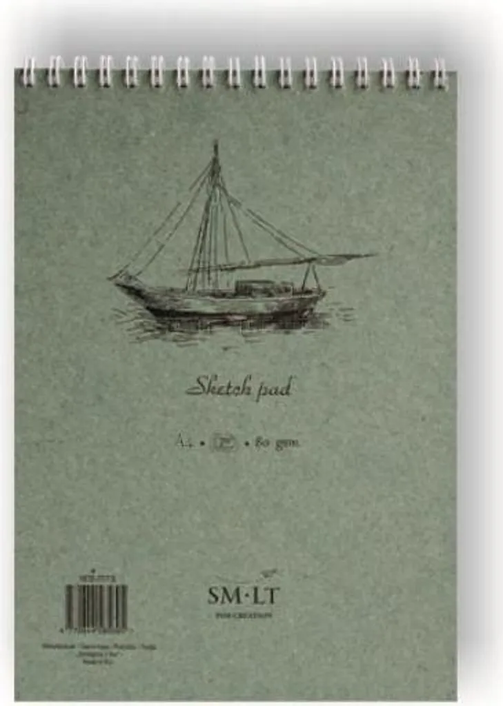 Carnet A4 pour croquis et esquisses SMLT 120 feuilles papier 90g à anneaux