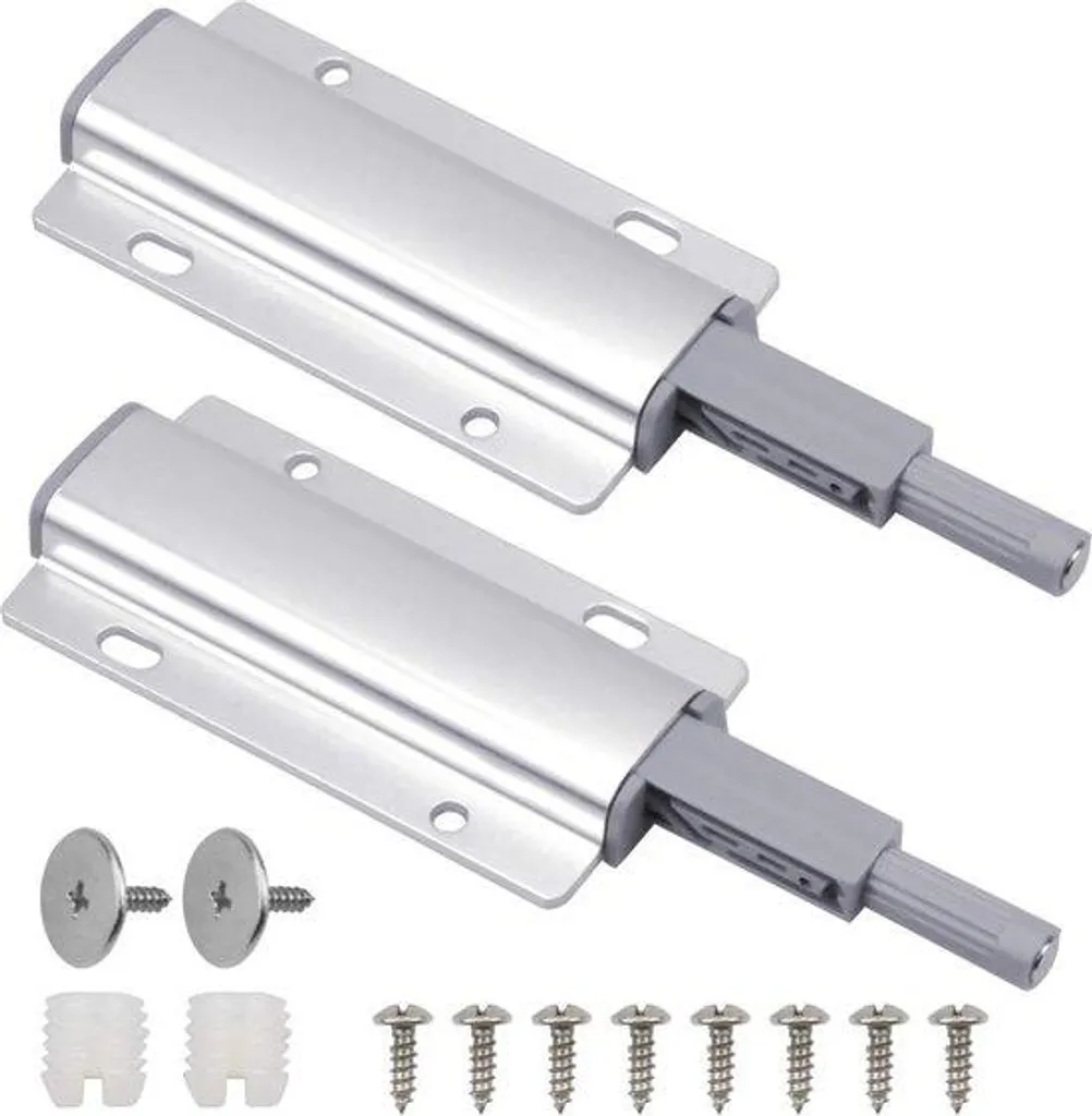 Lot de 2 fermetures magnétiques en acier pour armoires et tiroirs 45mm