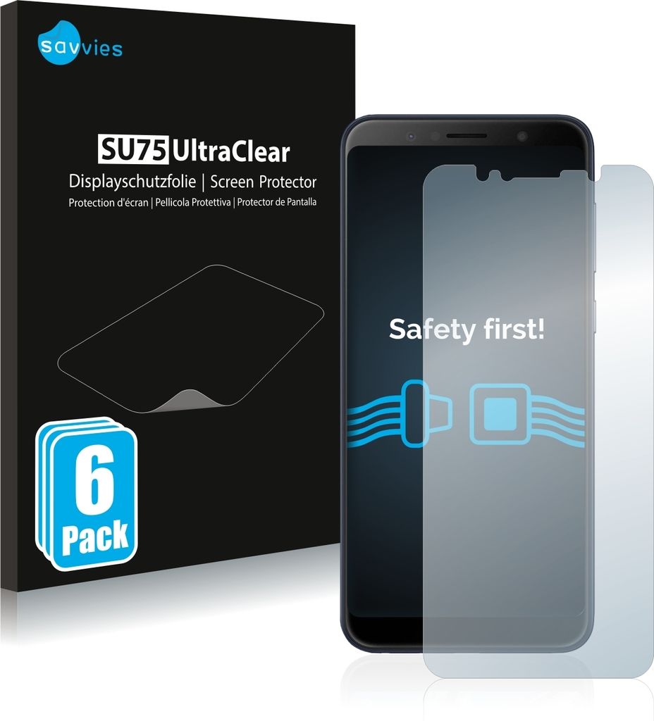 6x Für ASUS ZenFone Max Pro (M1) Schutzfolie Savvies Displayschutz Display Schutz Folie Klar Transparent