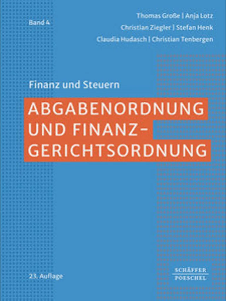 Abgabenordnung et Finanzgerichtsordnung AO FGO Edition Allemande 2024