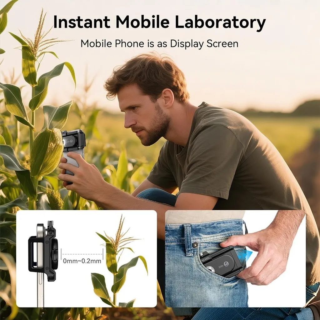 Zoom Microscope pour Smartphone 300x Idéal Observation Nature et Bijoux