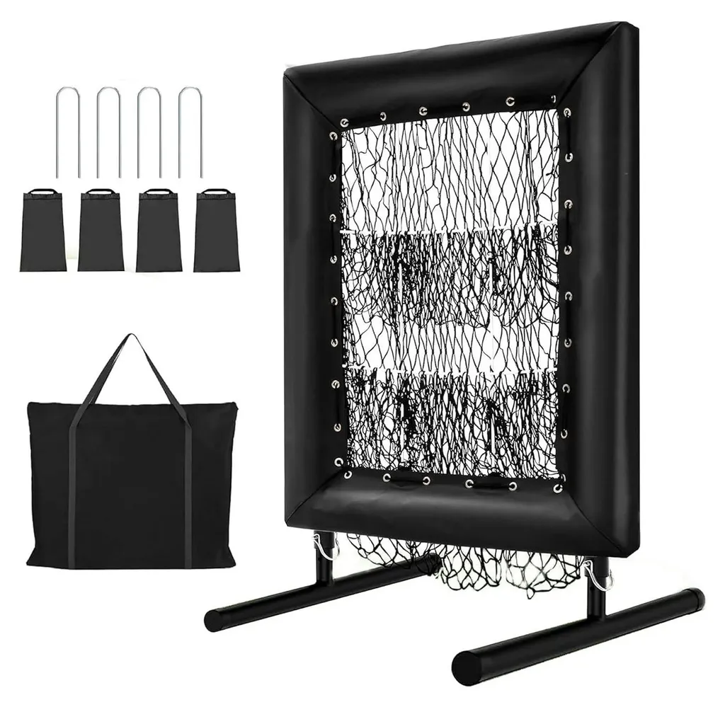 Filet de baseball avec zone de strike réglable 5 niveaux coloris noir