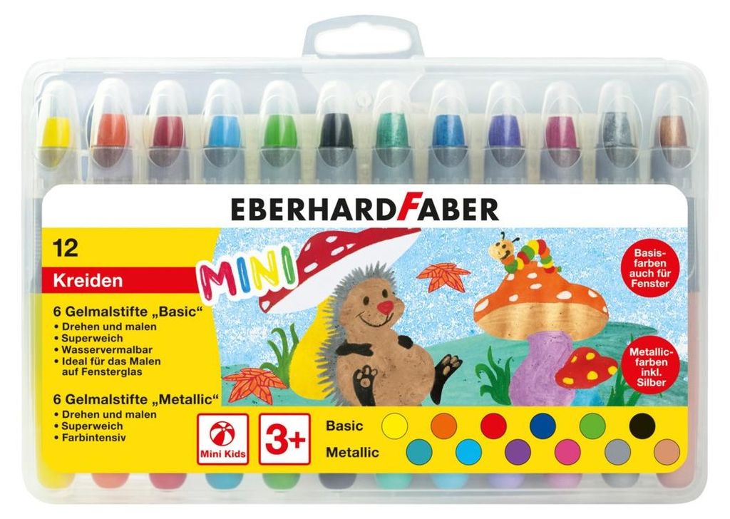 EBERHARD FABER Gelmalstift Basic & Metallic 12er Etui Produktbild 