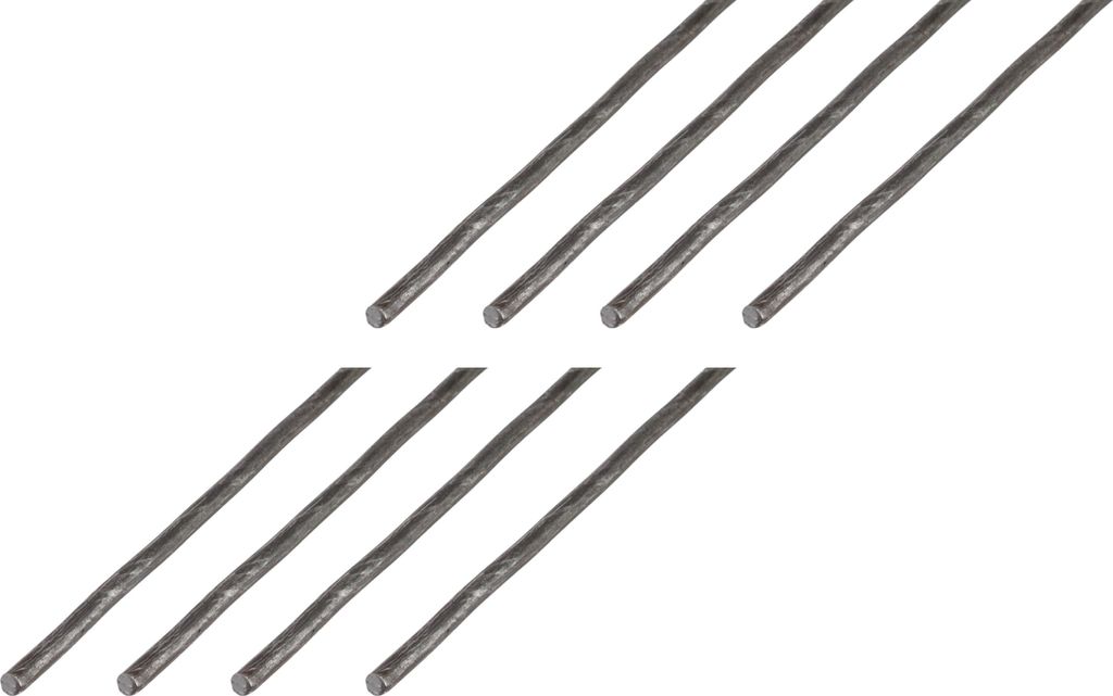 Alberts 8 x Rundstange, Stahl roh, Durchmesser Ø12 mm, Länge 2 m