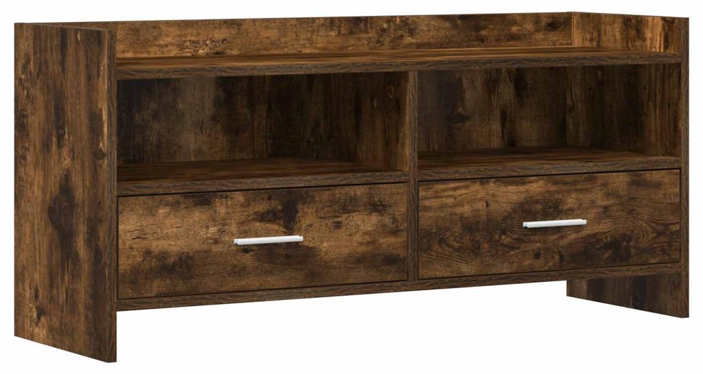 vidaXL TV-Schränk 100 x 33 x 47 cm Geräucherte Eiche Holzwerkstoff