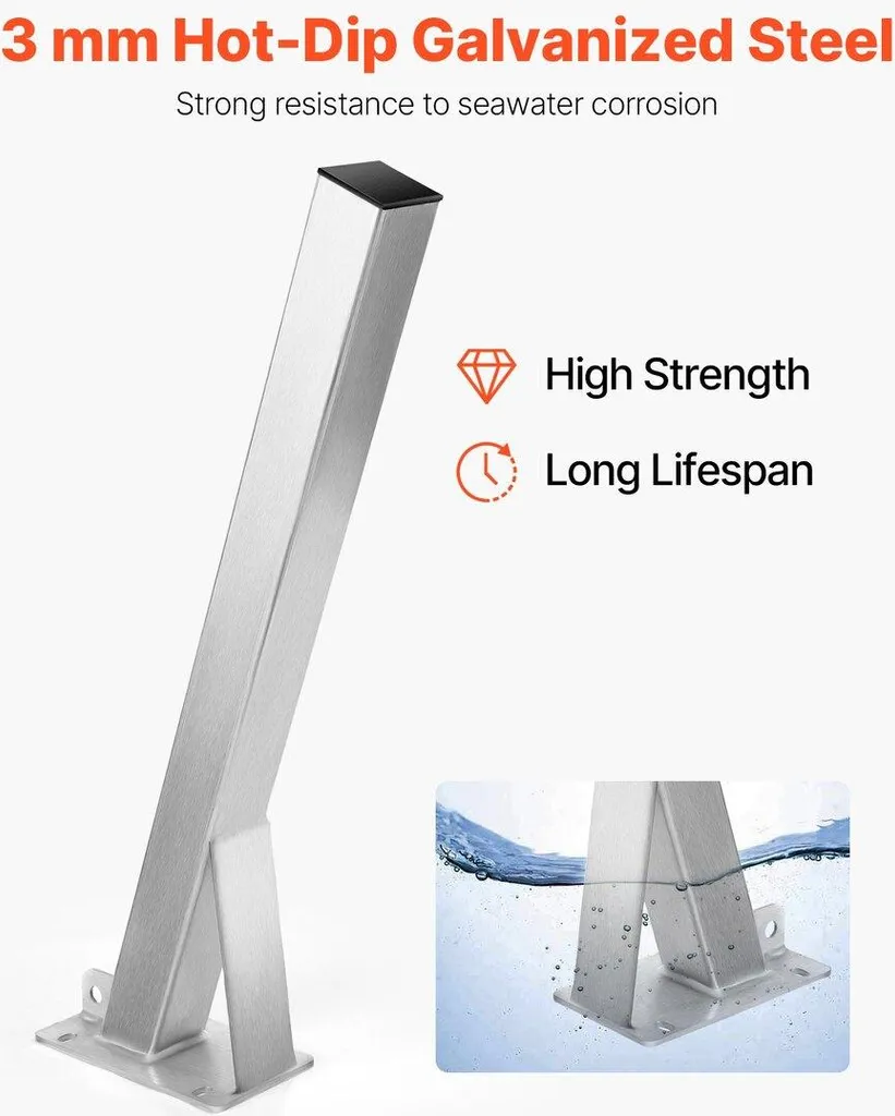 Support de treuil pour bateau avec boulons en U pour timon 76mm - 2