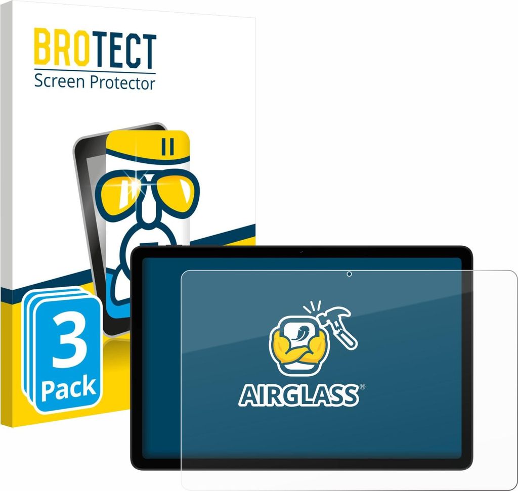 3x BROTECT Schutzglas für Doogee Tab A9+ Schutzfolie Panzer Folie Glas Display Schutz klar