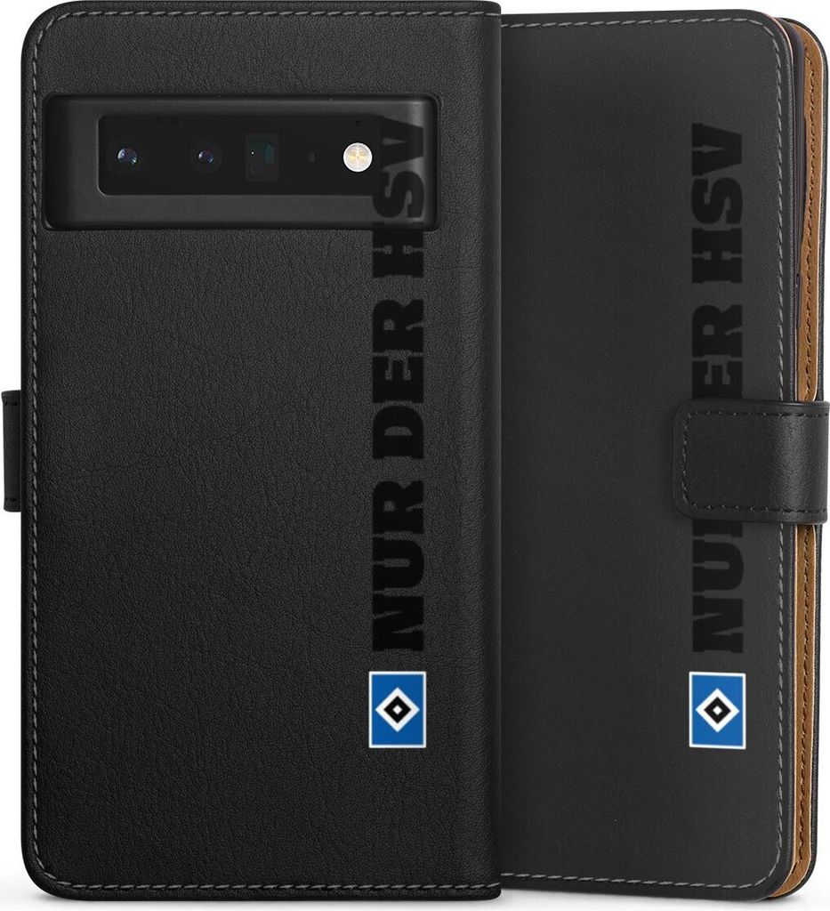 DeinDesign Klapphülle für Google Pixel 6 Pro Handytasche Lederhülle Tasche HSV Hamburger SV transparent