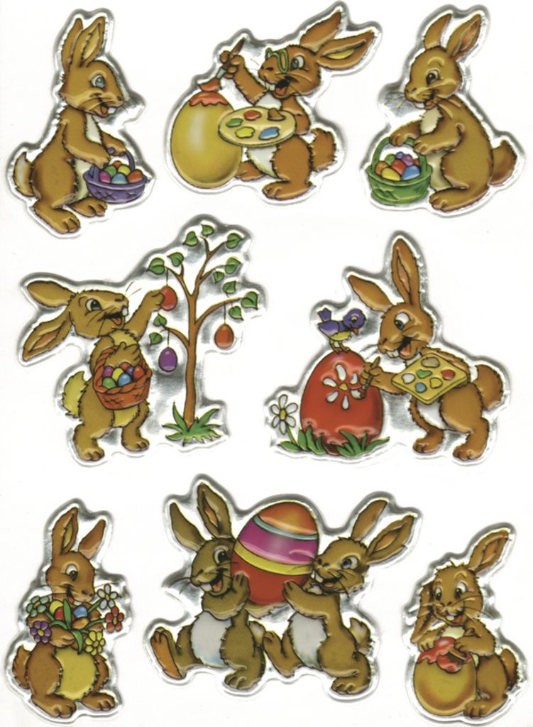 Herma 6433 MAGIC Sticker - Hasen - geprägt - 8 Stück Produktbild 