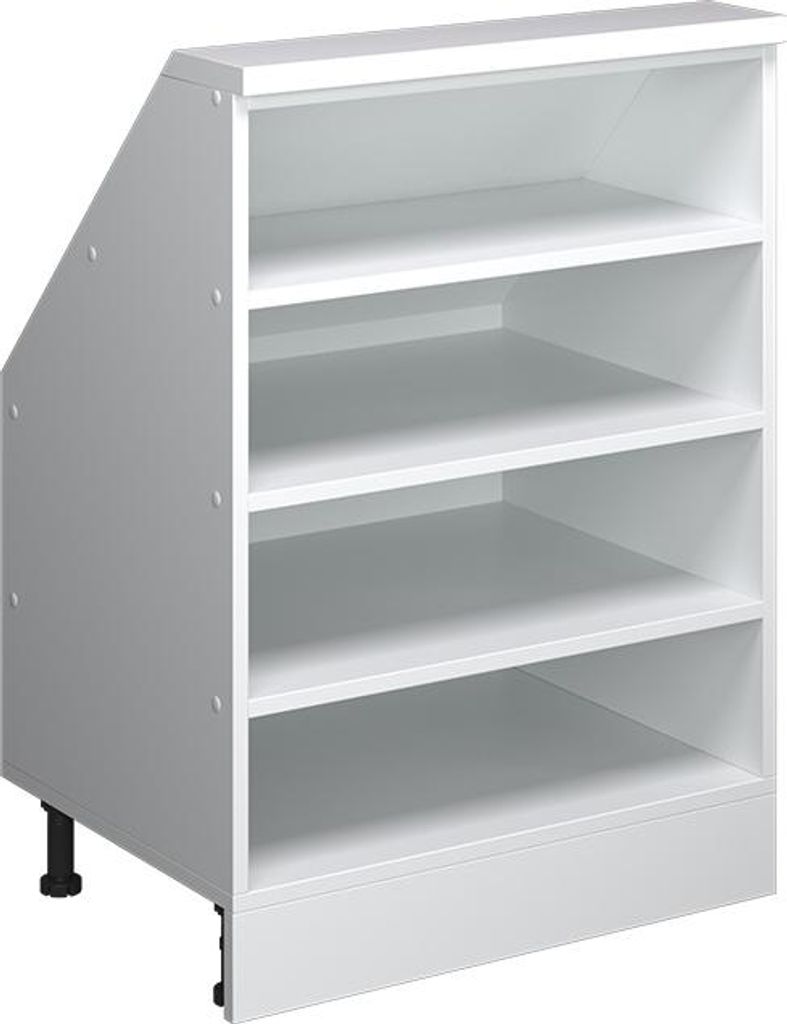 Dachschrägenschrank Vicco Rion Weiß 60 x 81.6 cm mit 4 Produktbild 