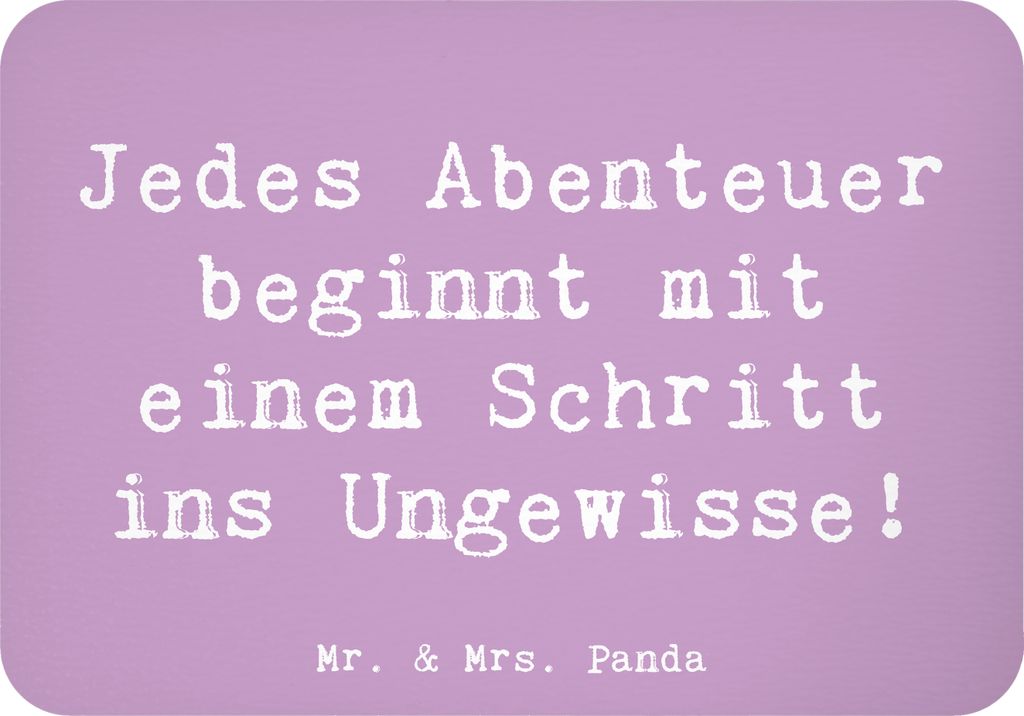 Mr. & Mrs. Panda magnet Spruch Ungewissheit akzeptieren - Lavendeltraum - Geschenk, Kühlschrankmagnet, haftmagnet, Mut, Zuversicht, Pinnwandmagnet...