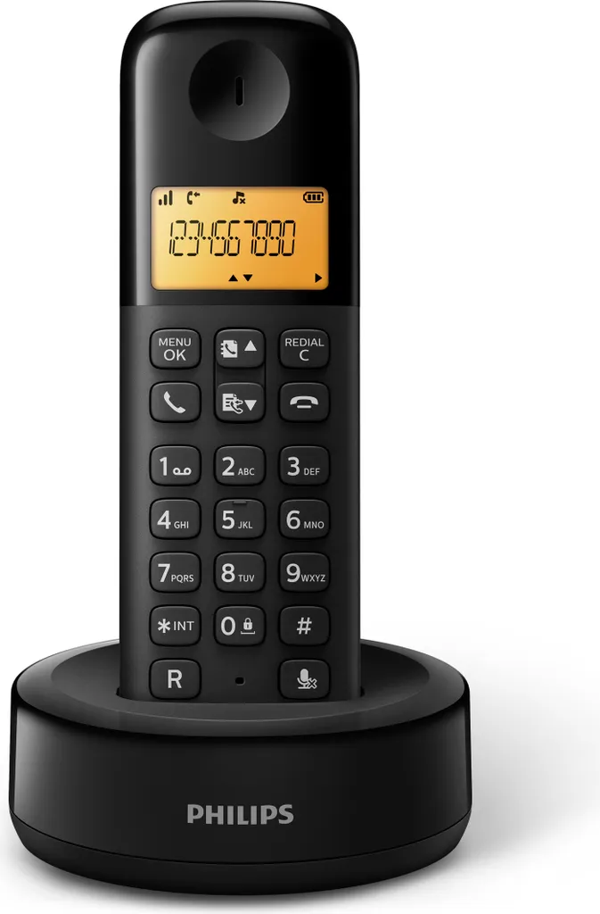 Philips D1601B/01 Cordless DECT Nero: Telefono Casa Affidabile e Chiaro - 2