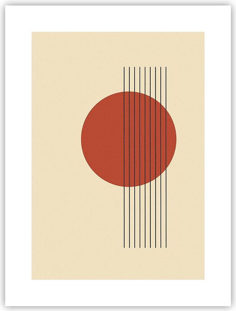 Poster - Poster ohne Rahmen - Abstraktion Linien Rad - 30x40 cm - Wand Bild - Wanddeko - Wandbilder - Kunstposter - Wandposter - Bilder - Kunstdruc...